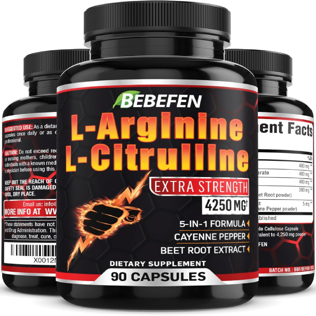 L-Arginine L-Citrulline Supplement 4250mg with Beet Root