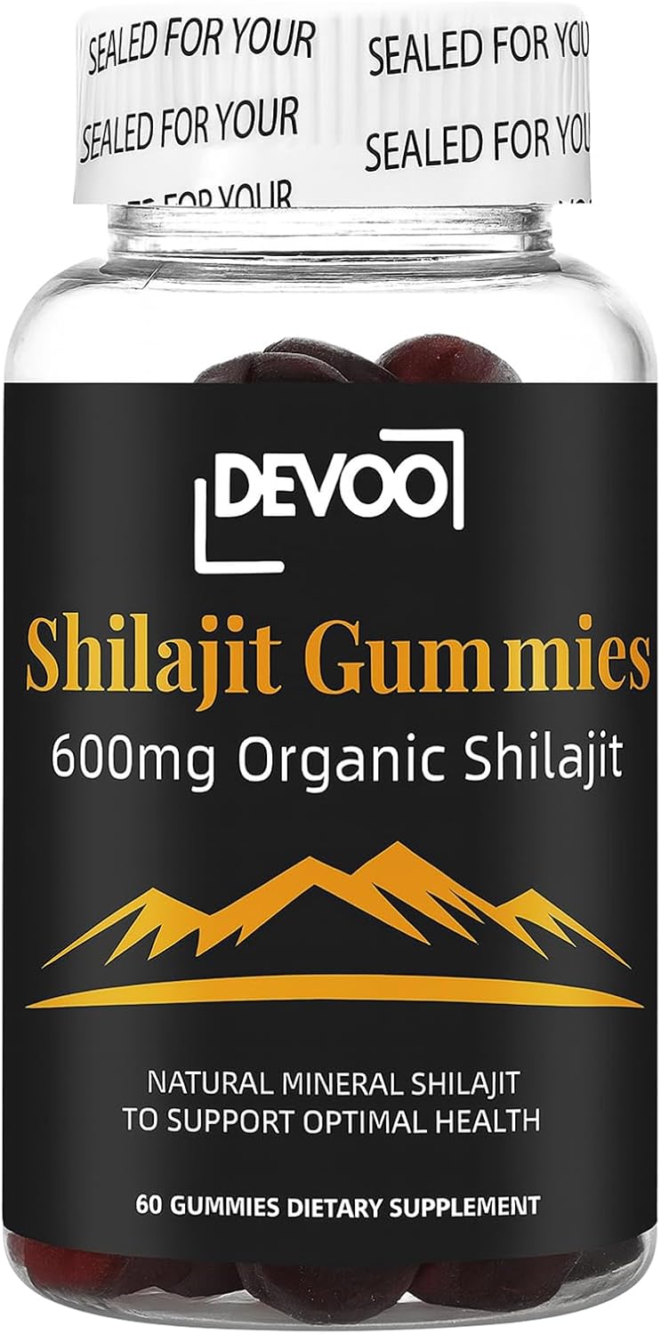 Devoo Shilajit Gummies 600mg – Organic Himalayan Shilajit Supplement