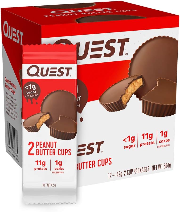Quest Nutrition Peanut Butter Cups, High Protein, Low Carb, Keto Friendly, 12 Count