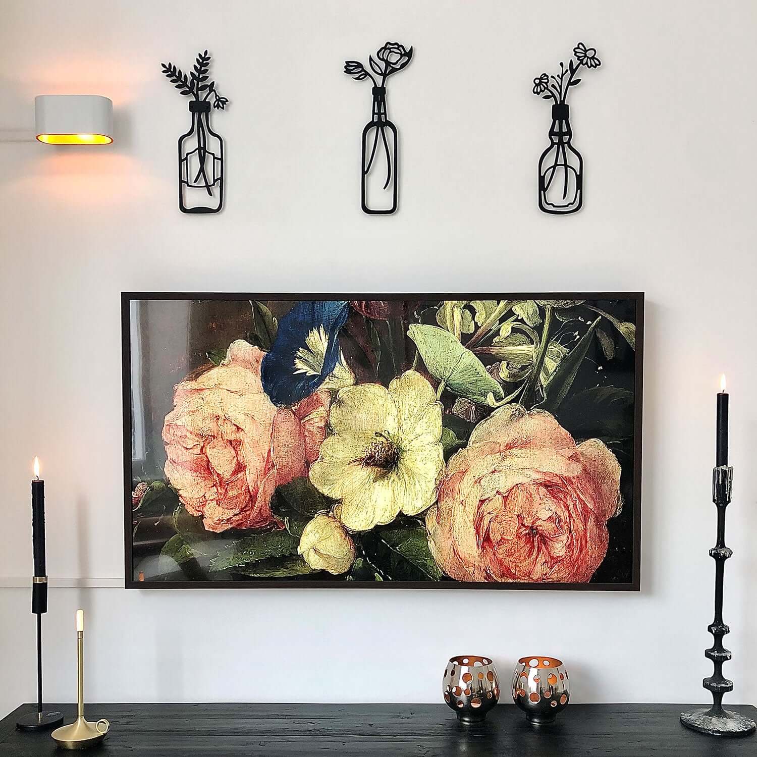 3-Piece Blommor  Metal Wall Art - Modern Nature