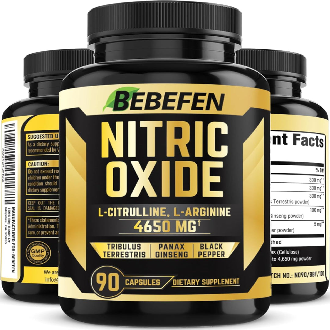 Nitric Oxide Supplements 4650mg - High Formula with L-Arginine, L-Citrulline