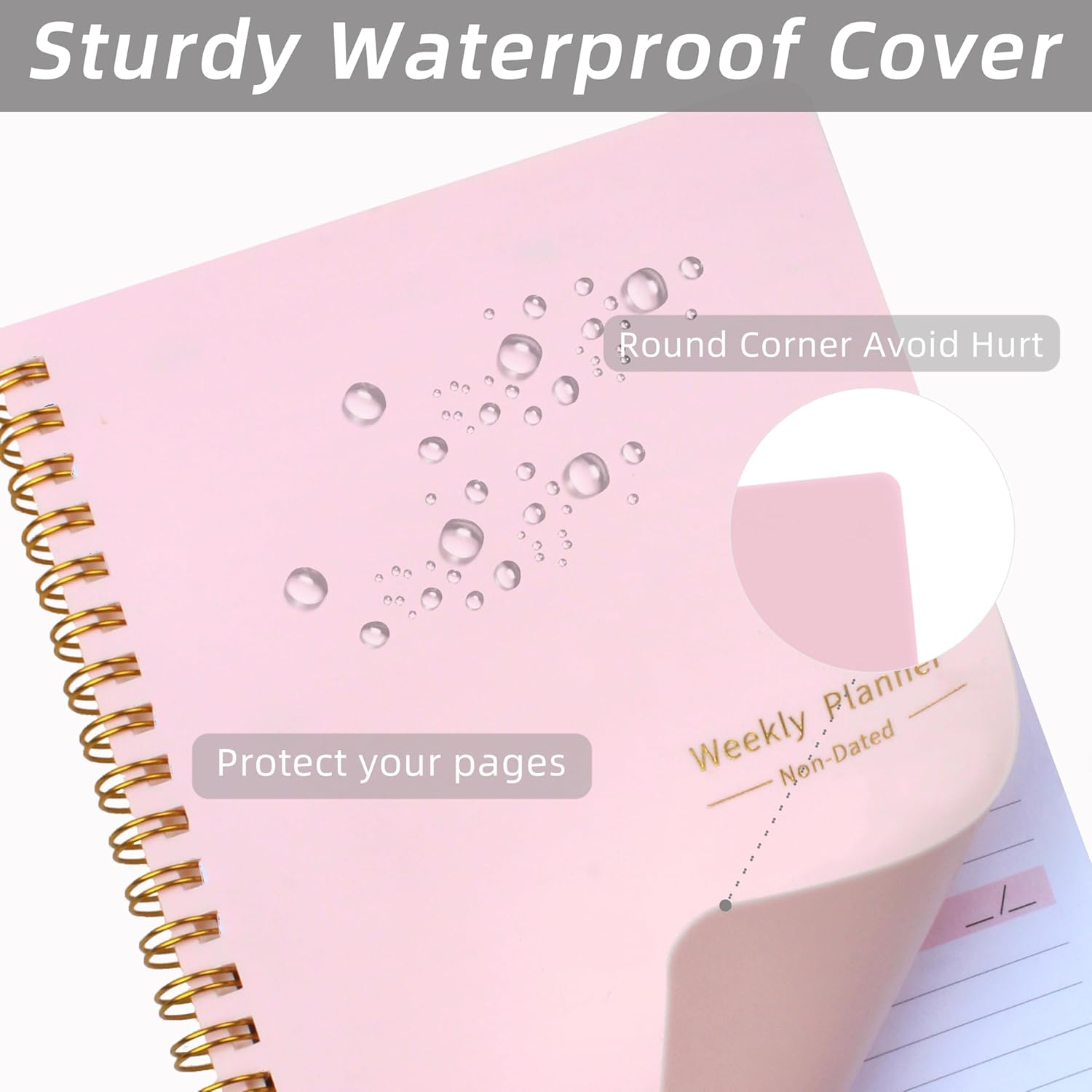TOPMEET Weekly Planner, A5 Spiral Notebook with Habit Tracker