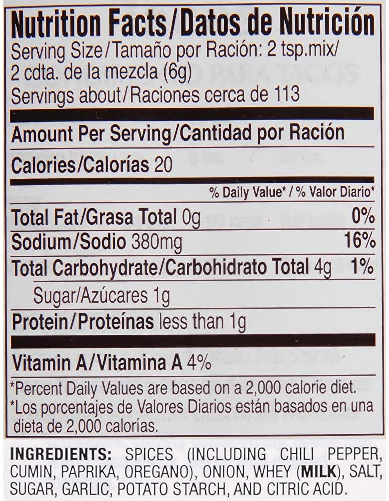 Taco Seasoning 730g by McCormick's - The Original Seasoning Mix