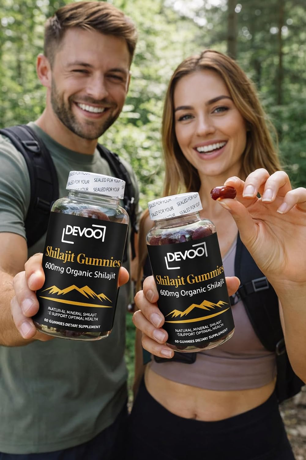 Devoo Shilajit Gummies 600mg – Organic Himalayan Shilajit Supplement