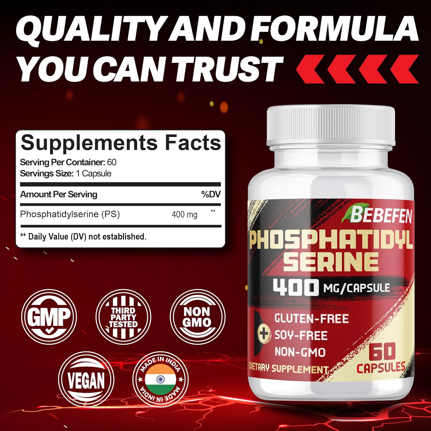 PS100 Phosphatidylserine 400 mg - Up to 60 Servings