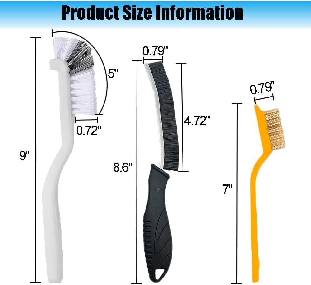 Crevice Cleaning Brushes - 8PCS Scrub Brush Toilet Cleaner, Grout Brush Set Clean Tools for Groove Corner