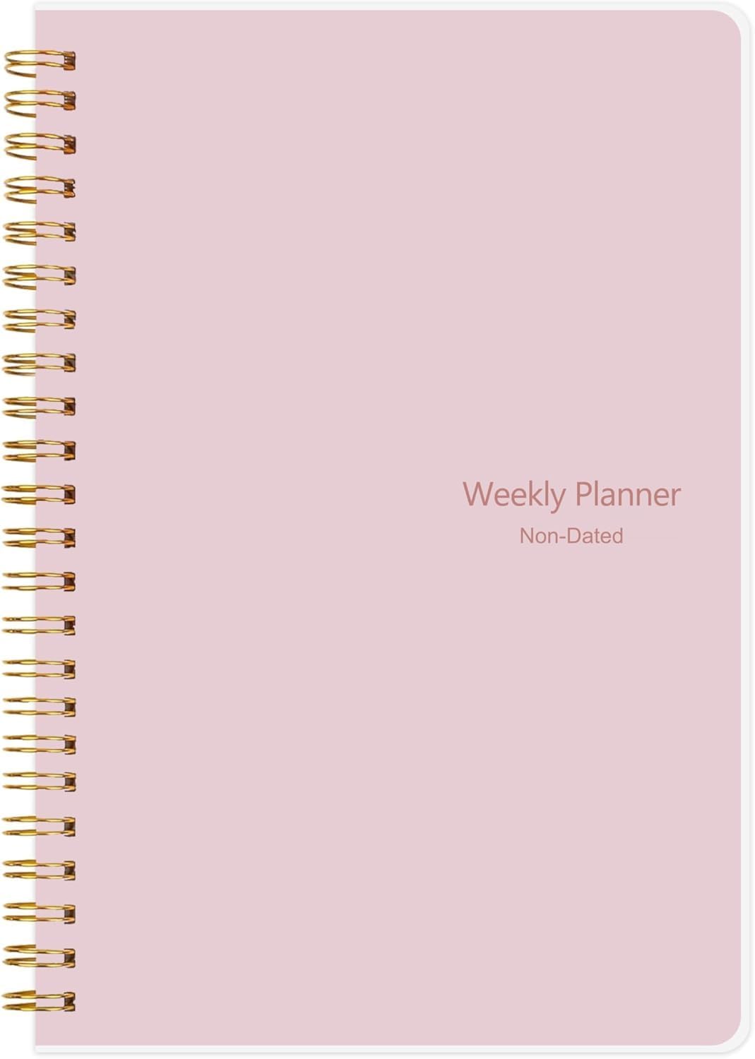 TOPMEET Weekly Planner, A5 Spiral Notebook with Habit Tracker