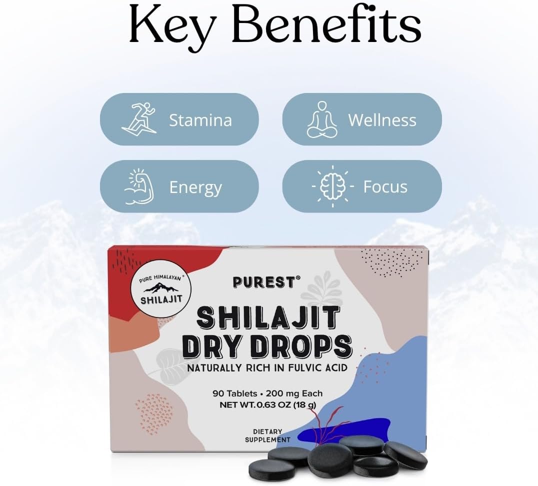 Pure Shilajit Tablets 90ct. (200mg Each) - Plant