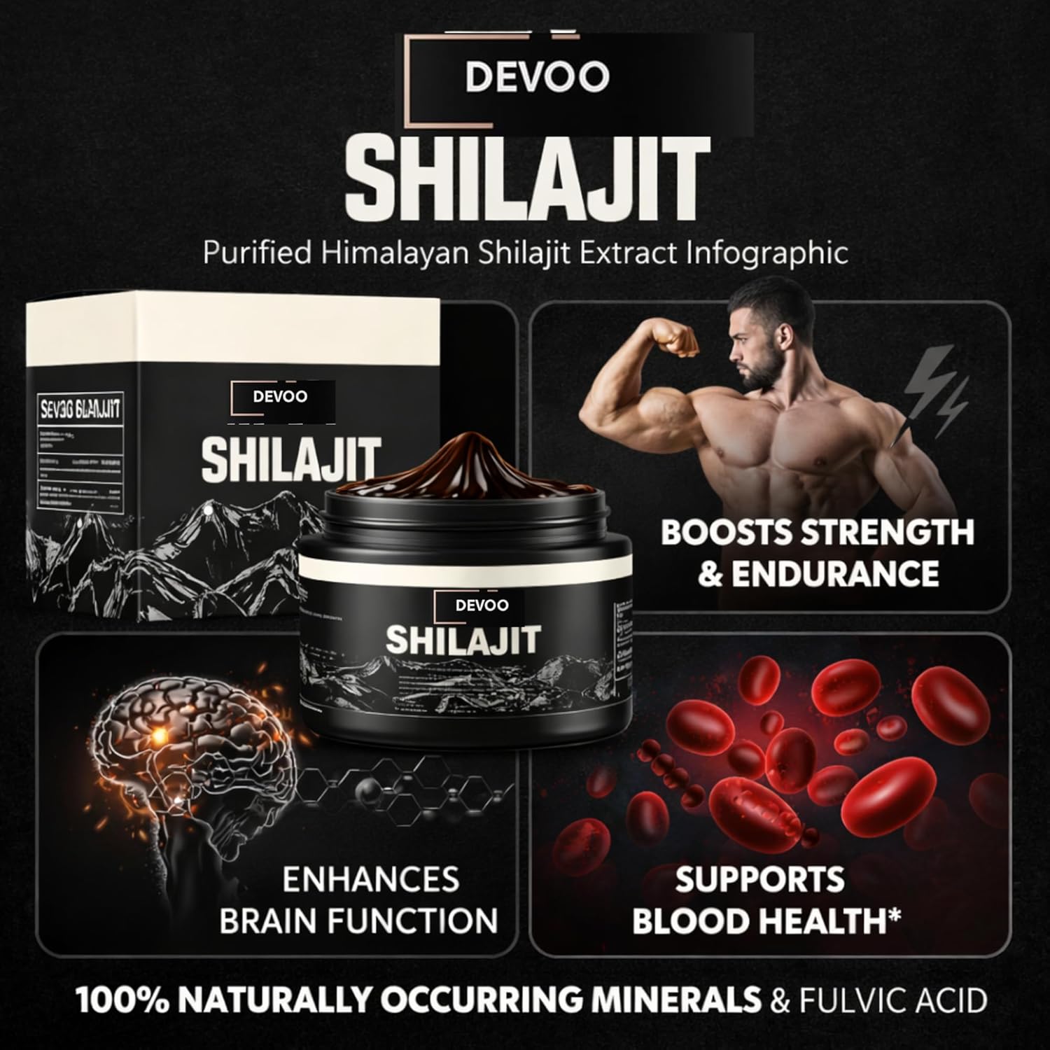 Pure Himalayan Shilajit Resin | Authentic Gold Grade Mineral Pitch