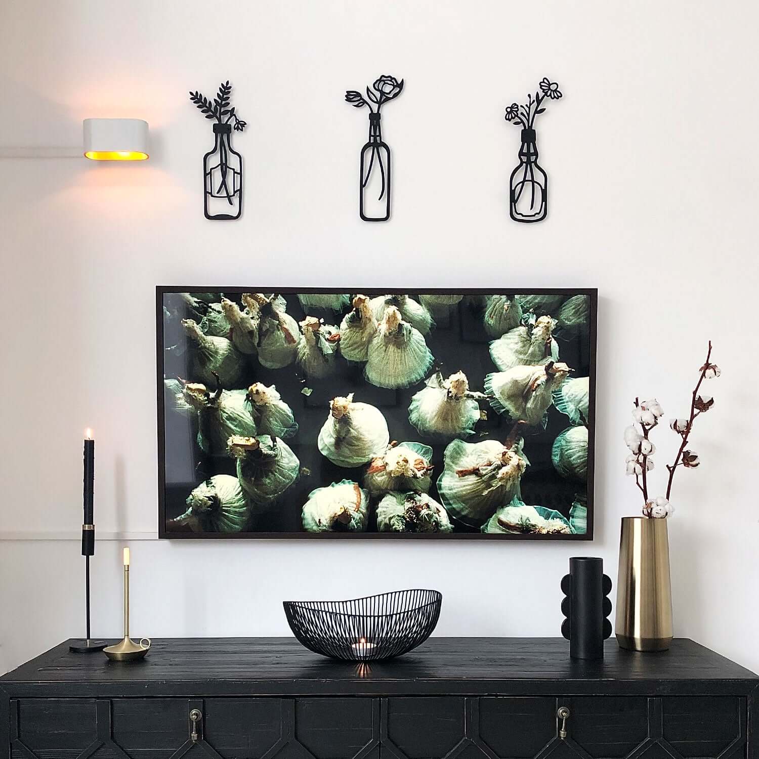 3-Piece Blommor  Metal Wall Art - Modern Nature