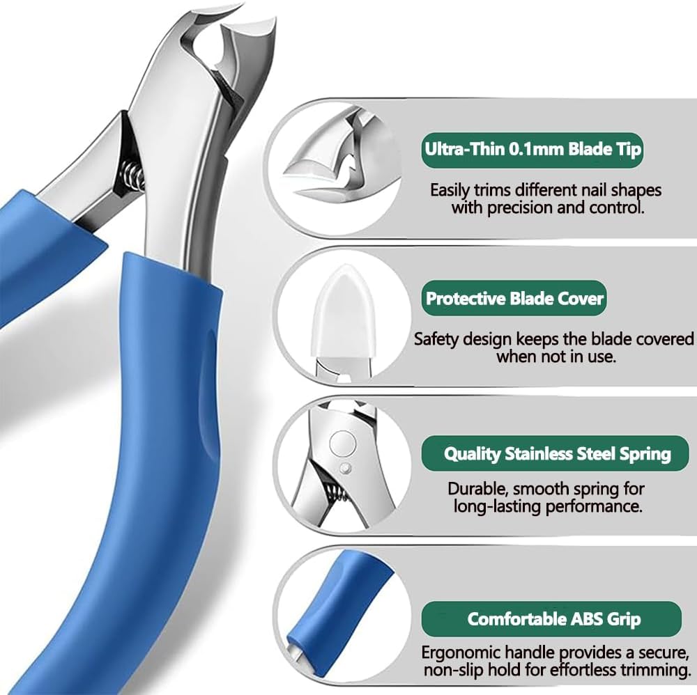 Nail Clipper Set - Stainless Steel Toenail Clippers for Thick Nails Curled Nails Deformed Nails