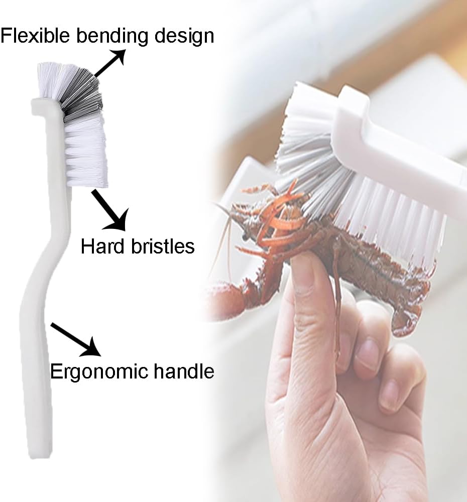 Crevice Cleaning Brushes - 8PCS Scrub Brush Toilet Cleaner, Grout Brush Set Clean Tools for Groove Corner
