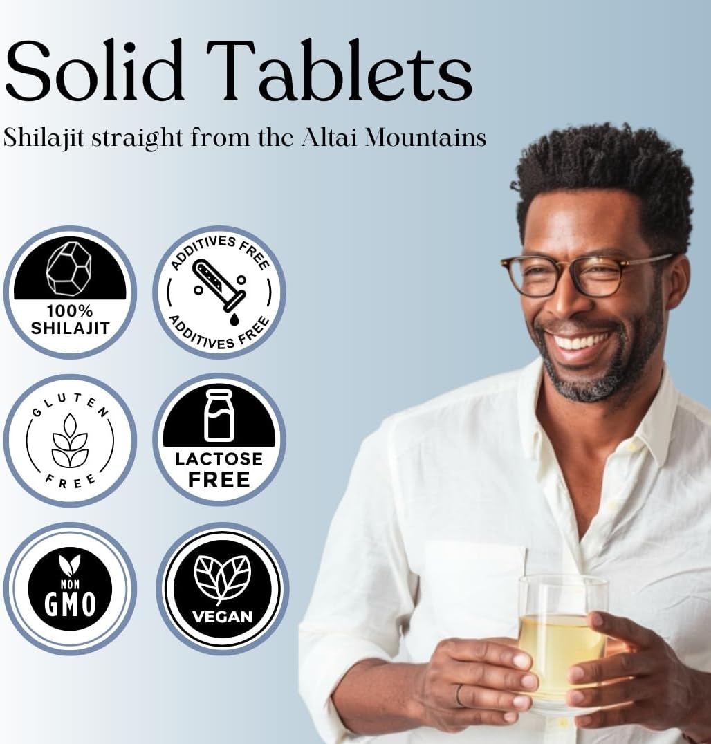 Pure Shilajit Tablets 90ct. (200mg Each) - Plant