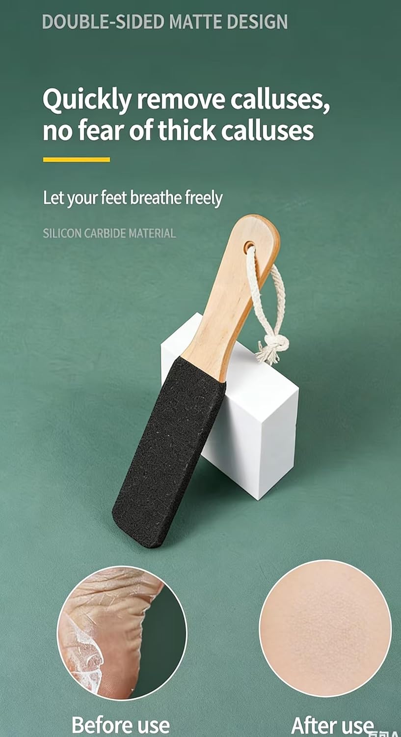 Foot File, Pedicure Tool Callus Remover, Black Silicon Carbide Scrubber for Dead Skin