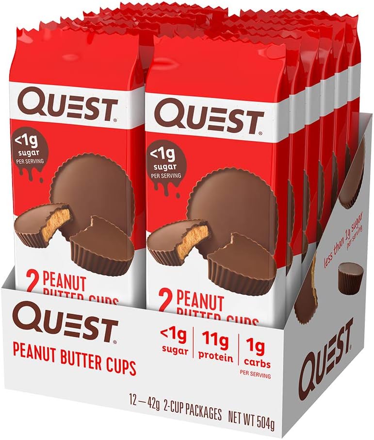 Quest Nutrition Peanut Butter Cups, High Protein, Low Carb, Keto Friendly, 12 Count