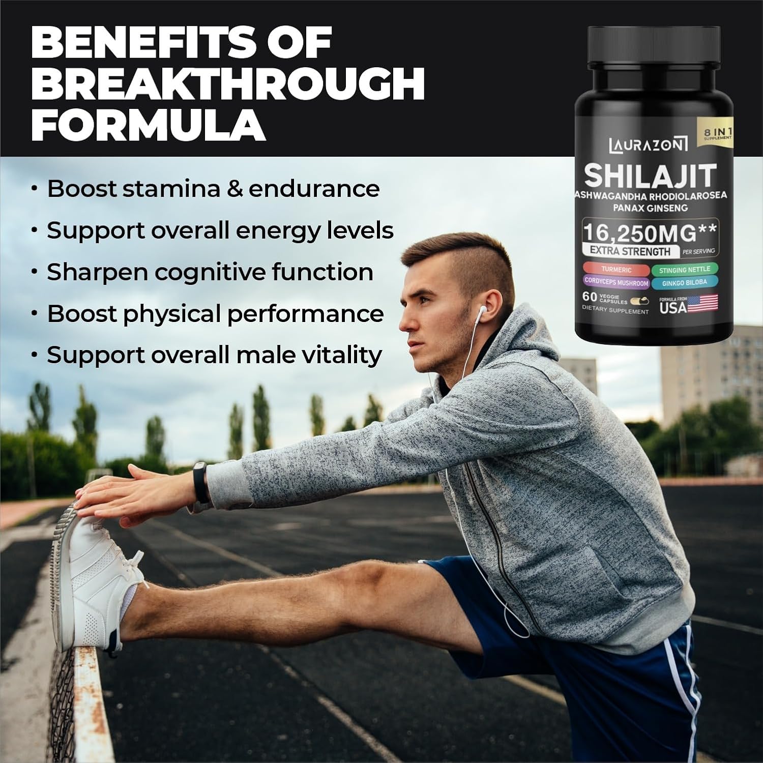 Pure Himilayan Shilajit enriched with Ashwagandha, Rhodiola Rosea
