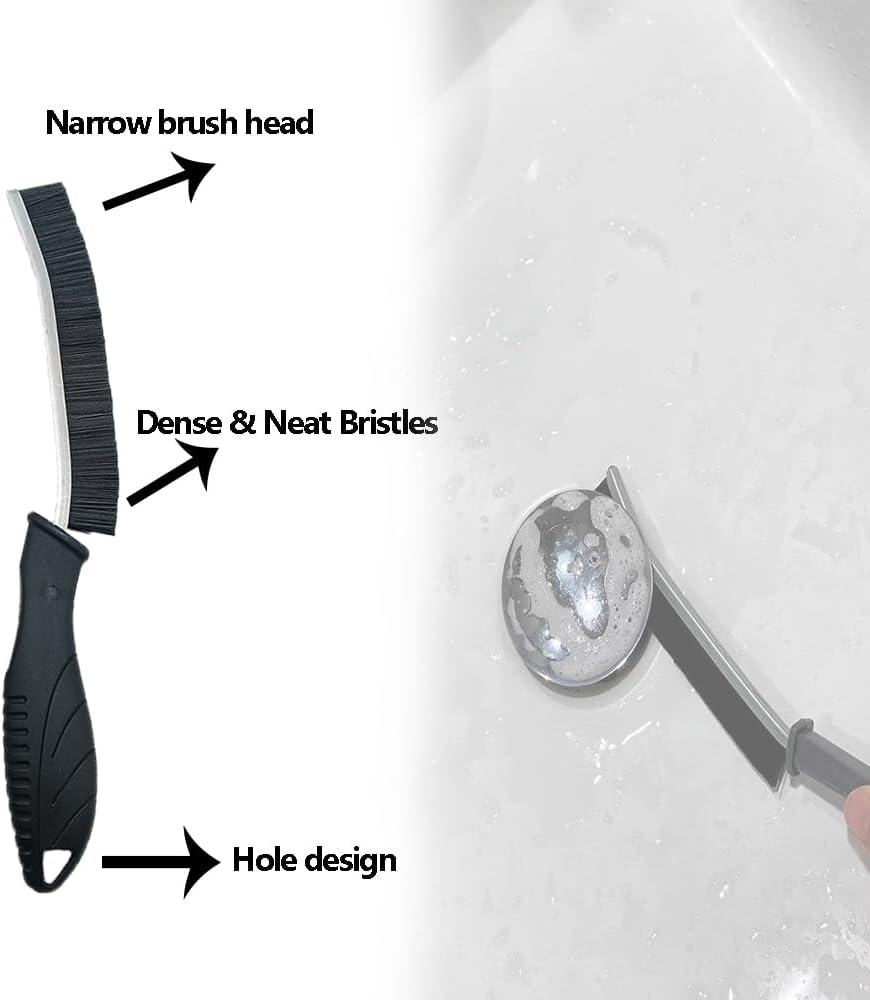 Crevice Cleaning Brushes - 8PCS Scrub Brush Toilet Cleaner, Grout Brush Set Clean Tools for Groove Corner