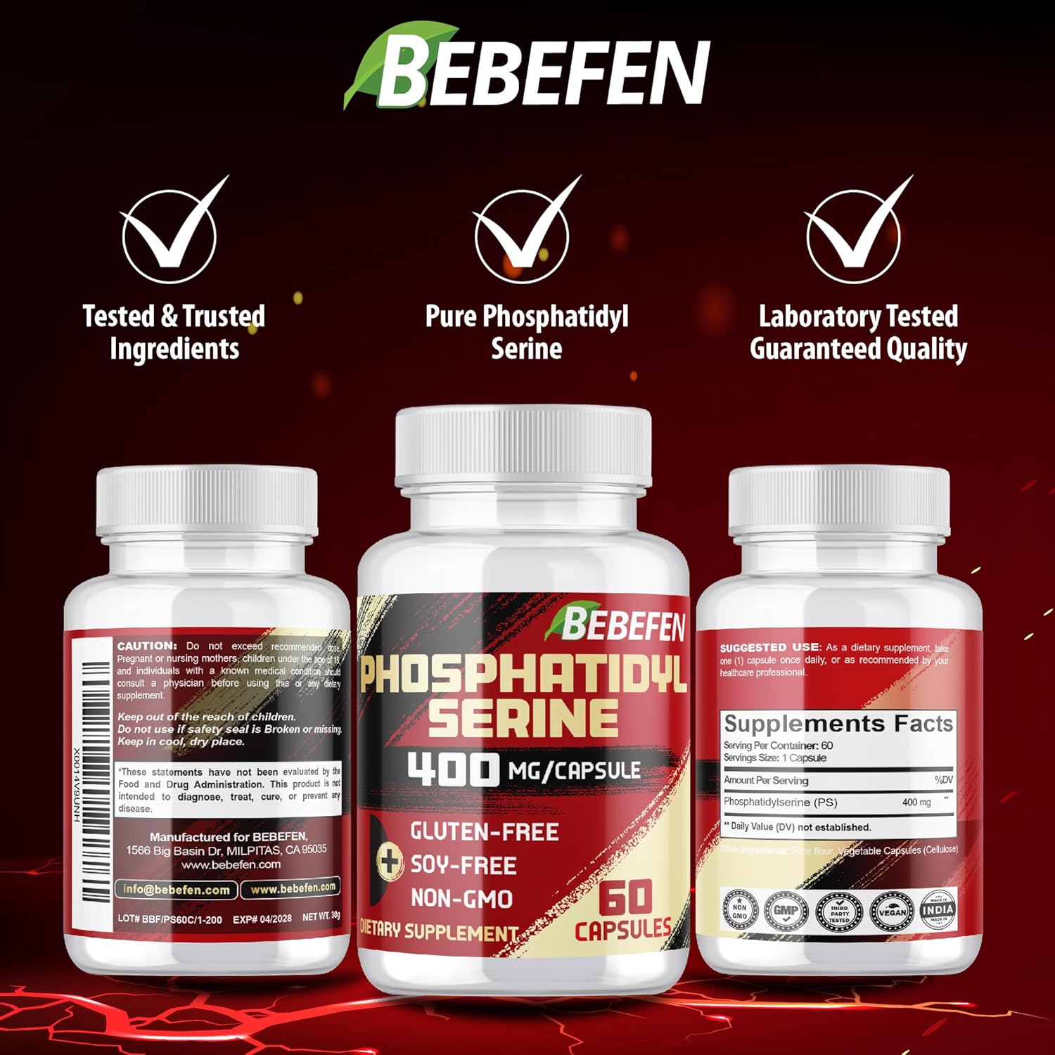 PS100 Phosphatidylserine 400 mg - Up to 60 Servings