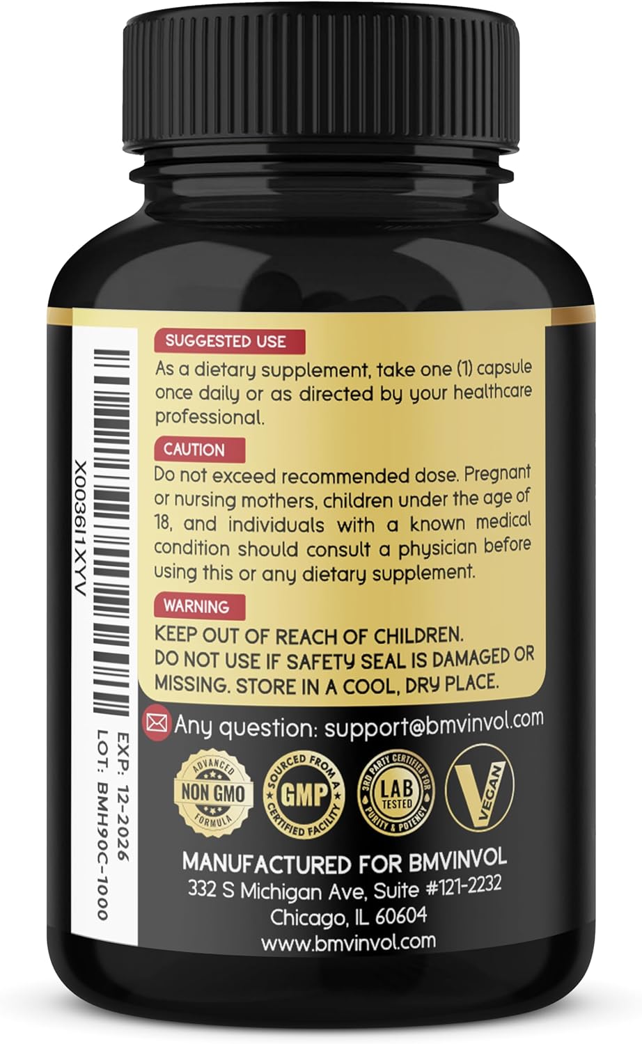 BMVINVOL Horny Goat Weed Capsules with Maca, Ginseng, Tribulus Terrestris, Ashwagandha - 90 Capsules - 3 Months Supply