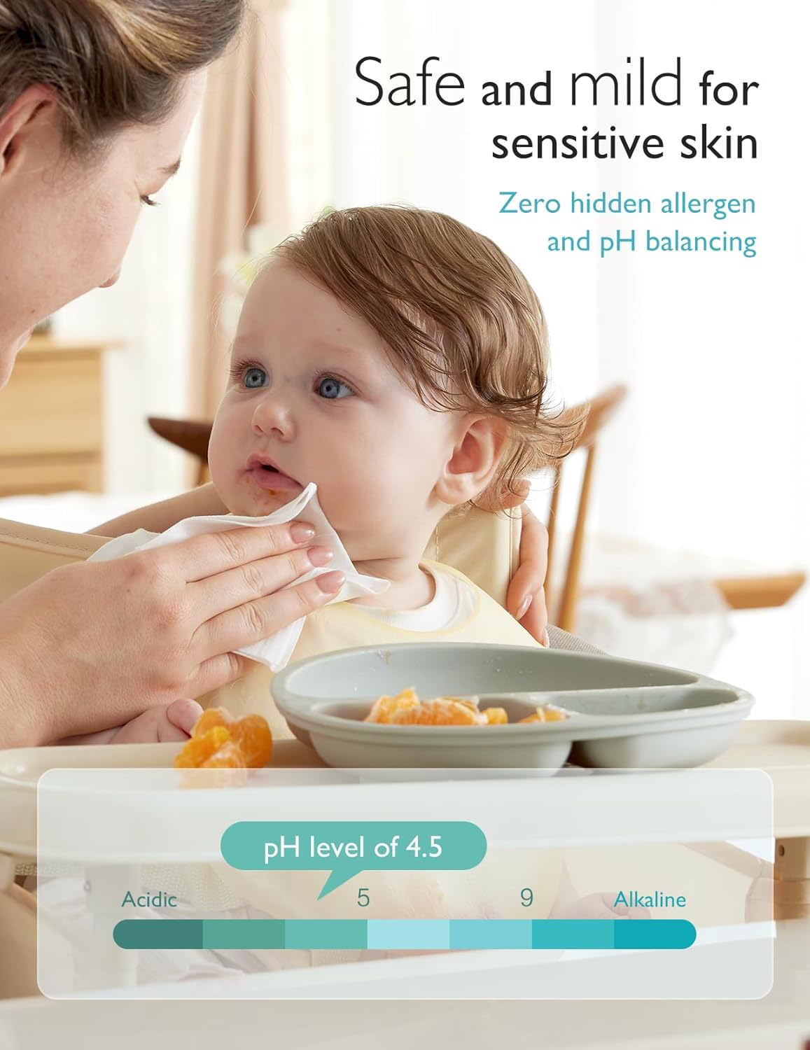 Momcozy Baby Wipes-Extra Large Size Design, 99% Water Based 12 Flip-Top Packs (720 Wipes Total)
