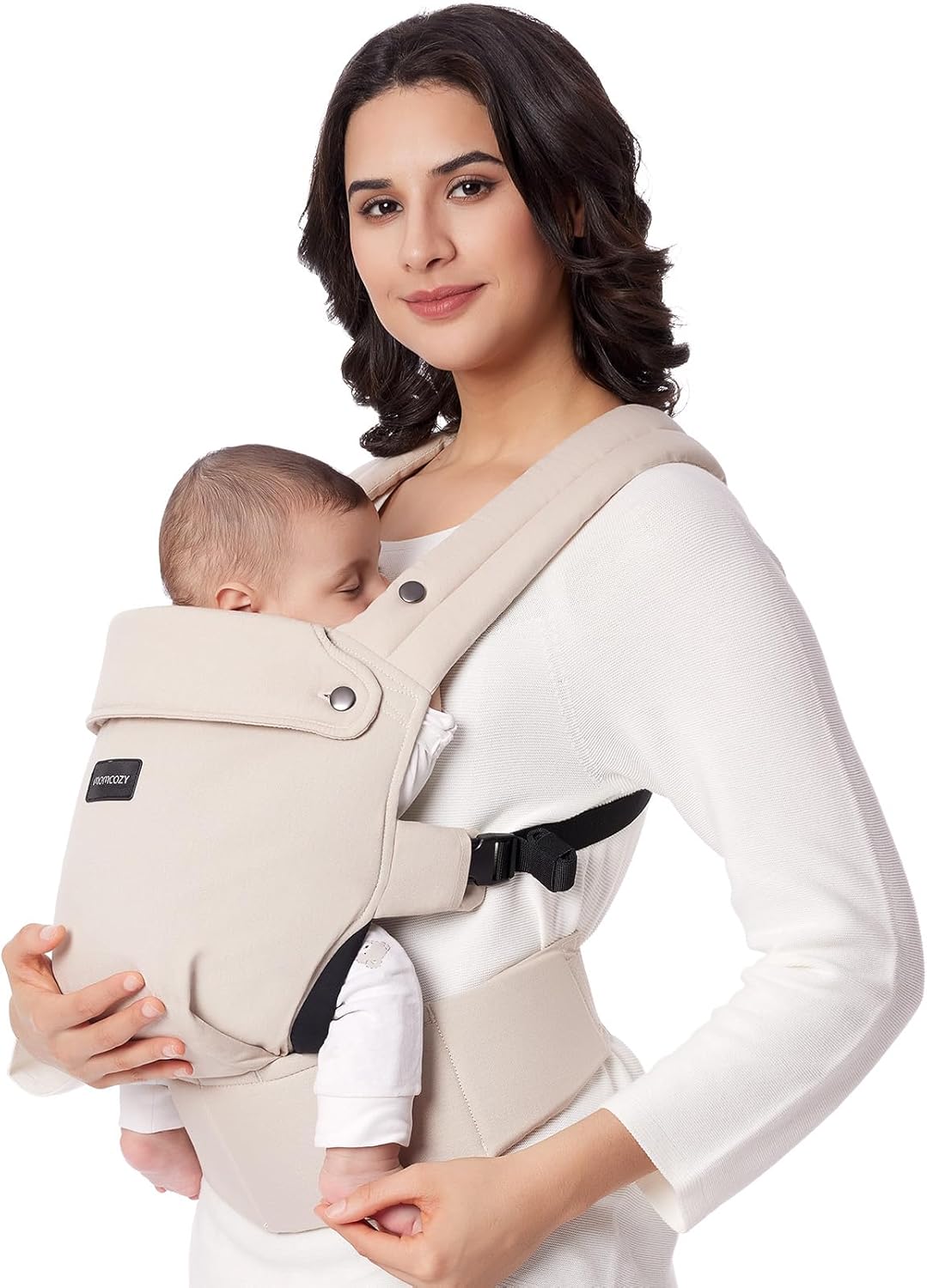Momcozy Baby Carrier Ergonomic Cozy and Lightweight for 7-44 lbs, Khaki