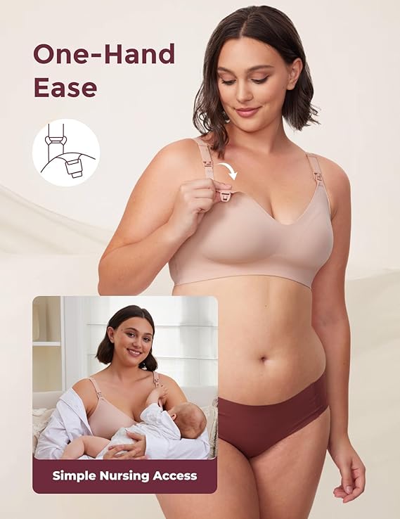 Momcozy Nursing Bras for Breastfeeding, Seamless Ultra Comfort Maternity Bra