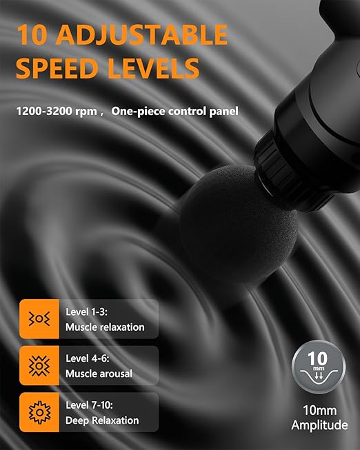 AERLANG Massage Gun, Massage Gun Deep Tissue with 10 Speed Levels