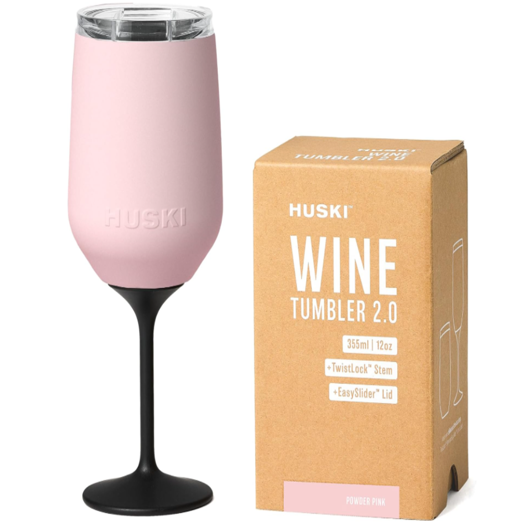 Wine Tumbler 2.0 Stainless Steel 12oz Triple Insulated Glass with Lid Champagne
