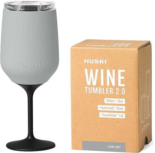 Wine Tumbler 2.0 Stainless Steel 12oz Triple Insulated Glass with Lid Champagne