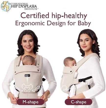 Momcozy Baby Carrier Ergonomic Cozy and Lightweight for 7-44 lbs, Khaki