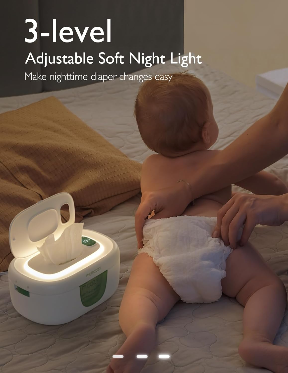 Momcozy Baby Wipe Warmer, Innovative Spring Design, Large Capacity Wipes Dispens
