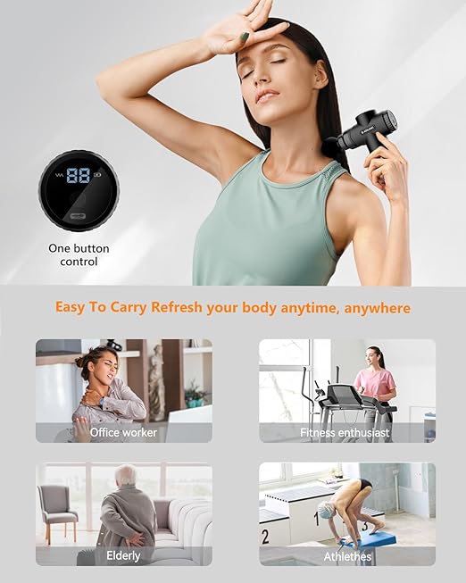 AERLANG Massage Gun, Massage Gun Deep Tissue with 10 Speed Levels