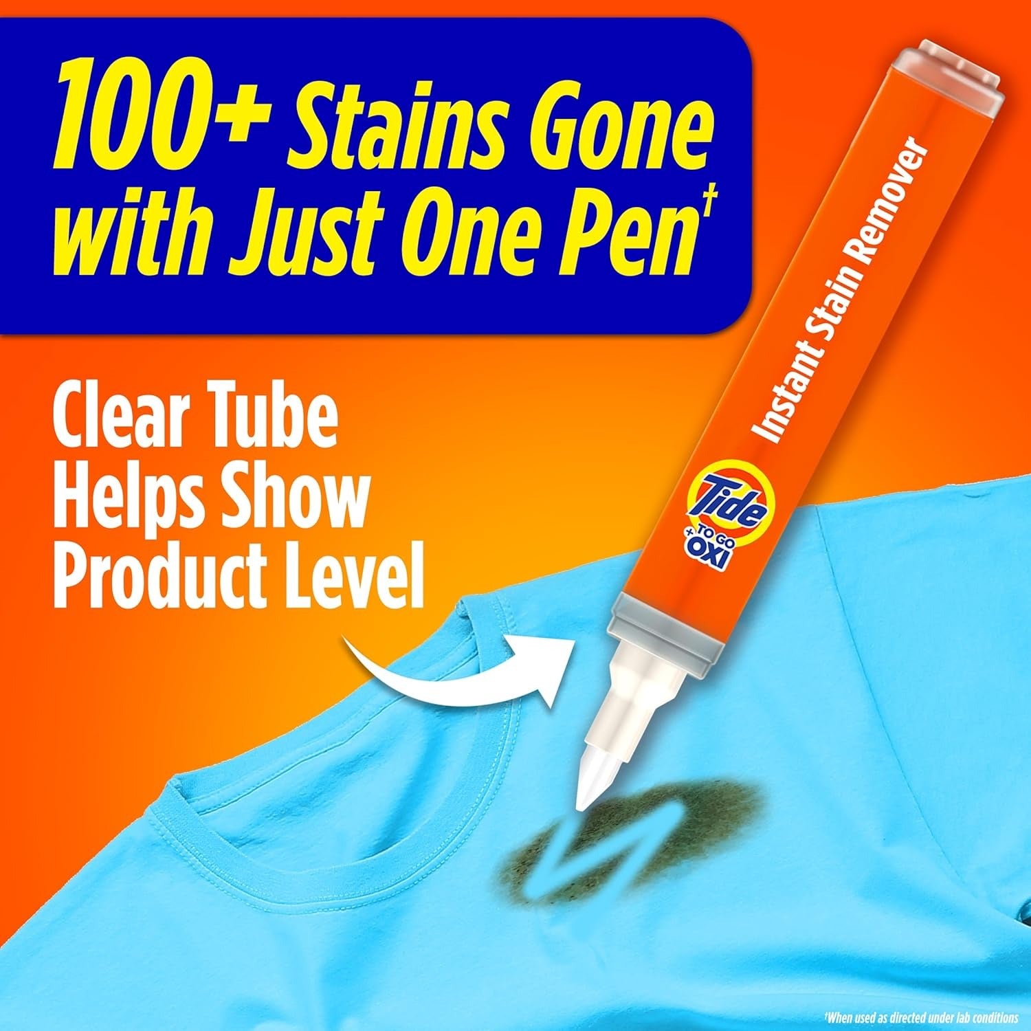 Tide Stain Remover for Clothes, To Go Pen, Instant 3 Count (Pack of 1)