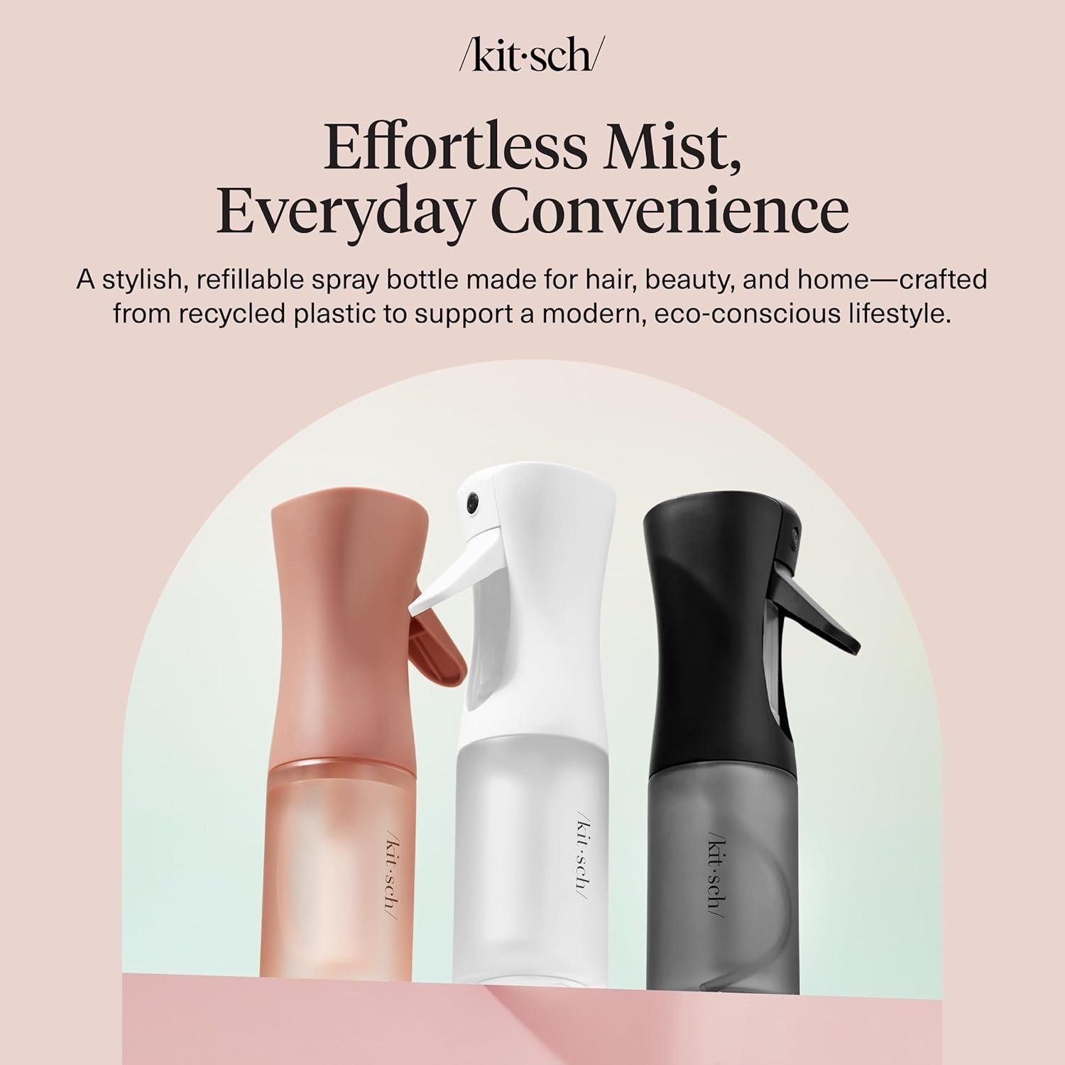 Kitsch Spray Bottle for Hair 150Ml - Continuous Water Spray Bottle for Hair,