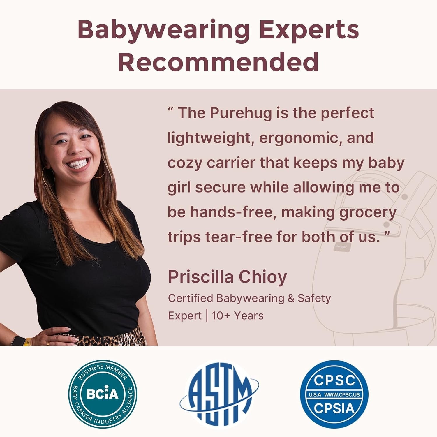 Momcozy Baby Carrier Ergonomic Cozy and Lightweight for 7-44 lbs, Khaki