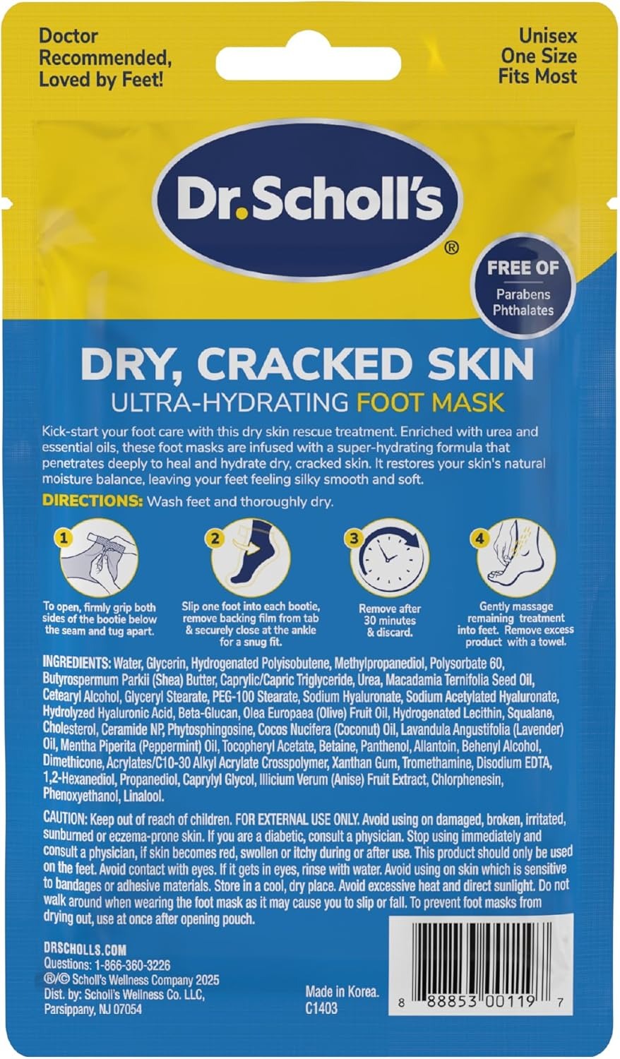 Dr. Scholl's Hydrating Foot Mask - 3 pack
