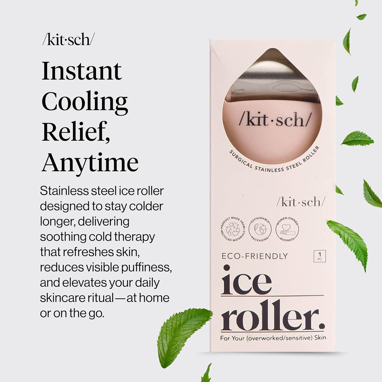 Ice Roller for Face – Made of Stainless Steel, Reduce Puffiness, Redness & Head