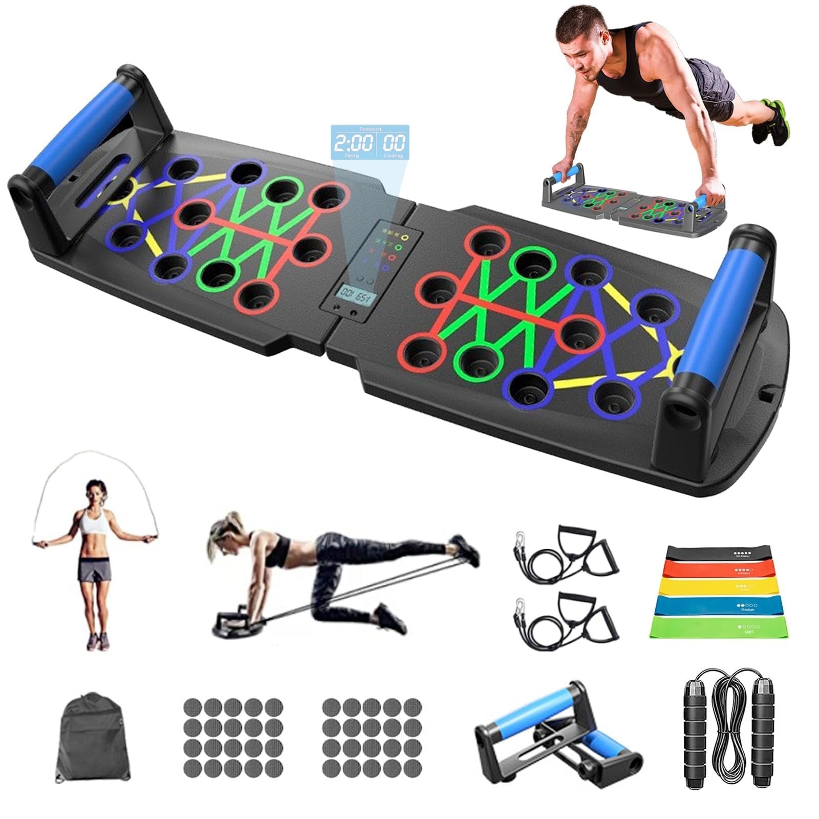Push-up Board for Home Exercise Multifunctional Foldable Gym Strength Training