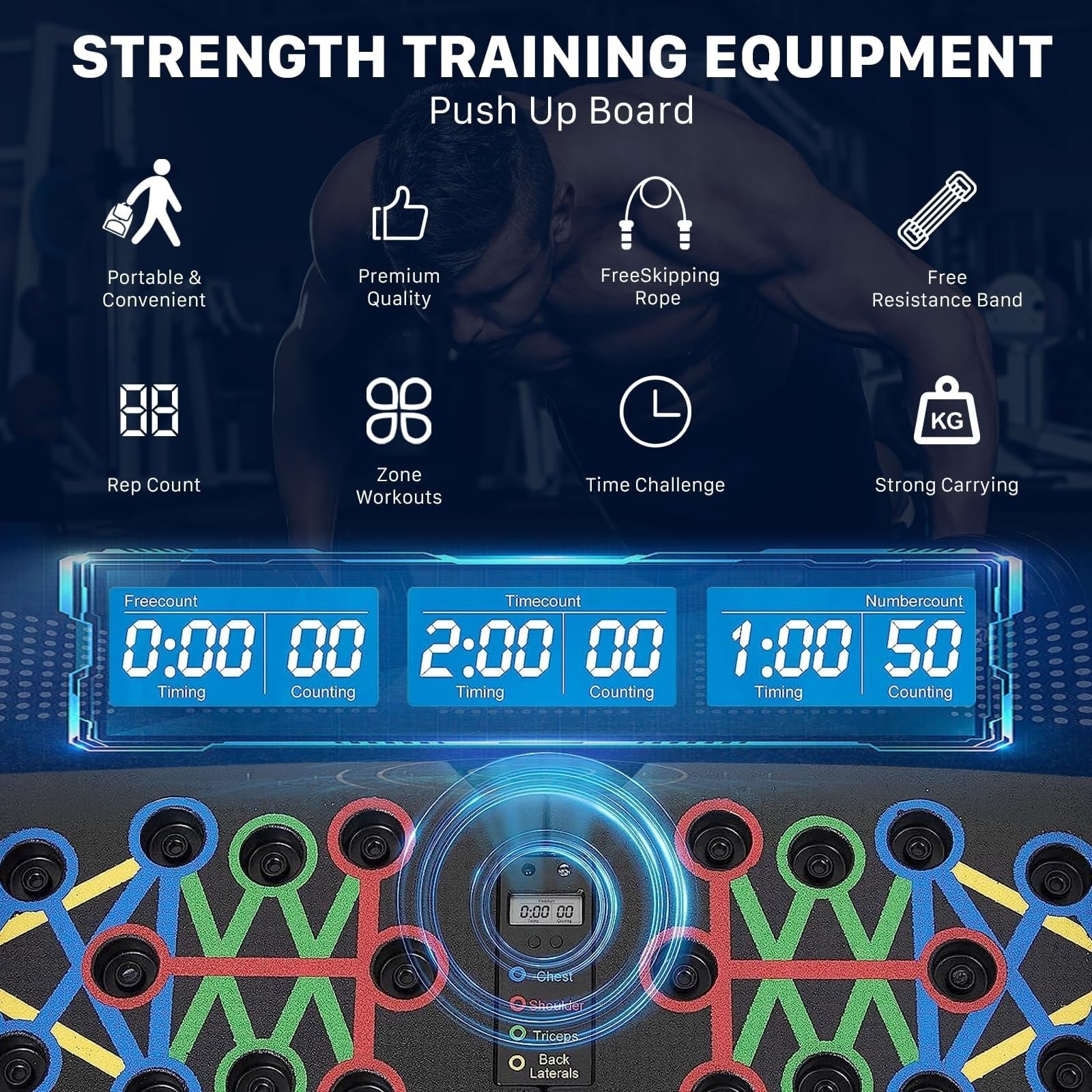 Push-up Board for Home Exercise Multifunctional Foldable Gym Strength Training
