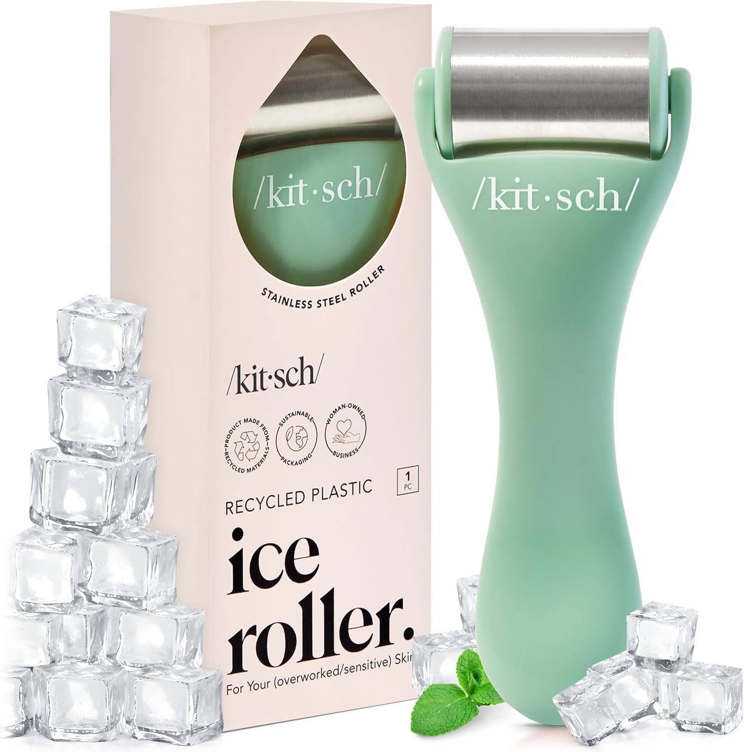 Ice Roller for Face – Made of Stainless Steel, Reduce Puffiness, Redness & Head