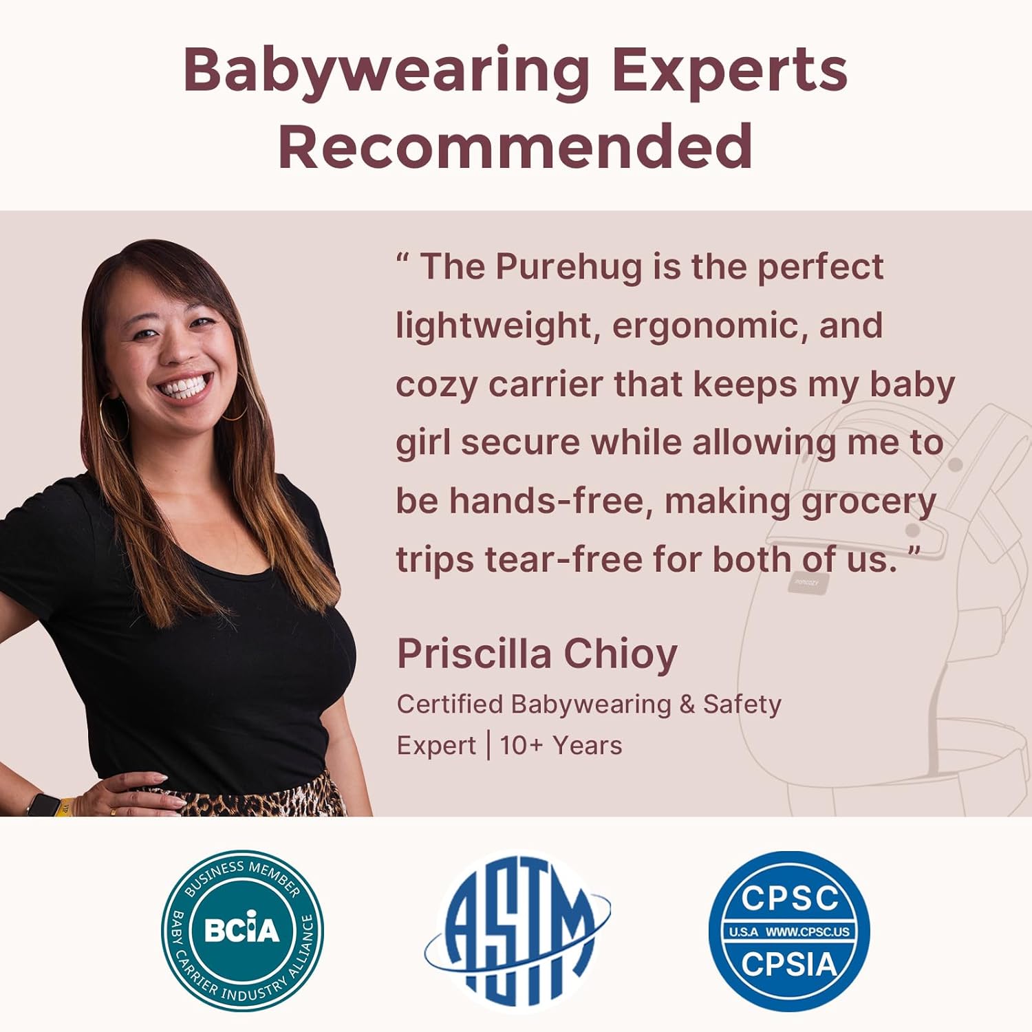 Momcozy Baby Carrier Ergonomic Cozy and Lightweight for 7-44 lbs, Khaki