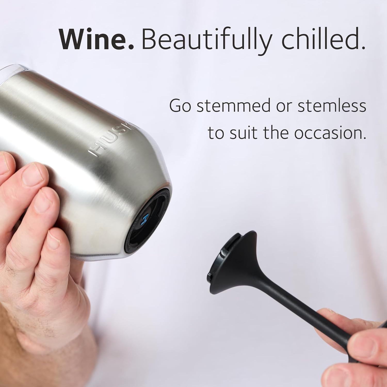 Wine Tumbler 2.0 Stainless Steel 12oz Triple Insulated Glass with Lid Champagne