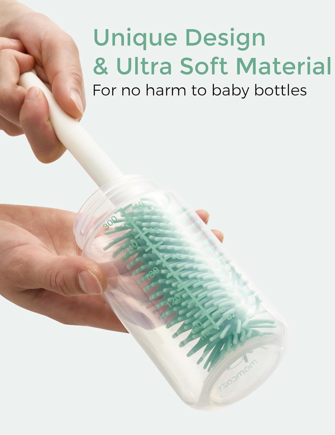 Momcozy 7-in-1 Bottle Brush Set with Silicone Brush, Drying Rack, Soap Dispenser